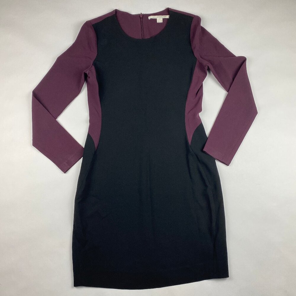 Diane Von Furstenberg Dress Octavia Sheath Colorblock Women's Size 8